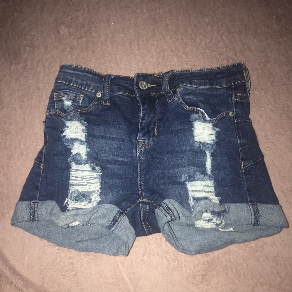 ripped jean shorts